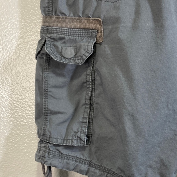 Y2k style Triple Five Soul Men's Gray Utility Cargo 90s Skater Shorts sz 36 - Picture 4 of 12